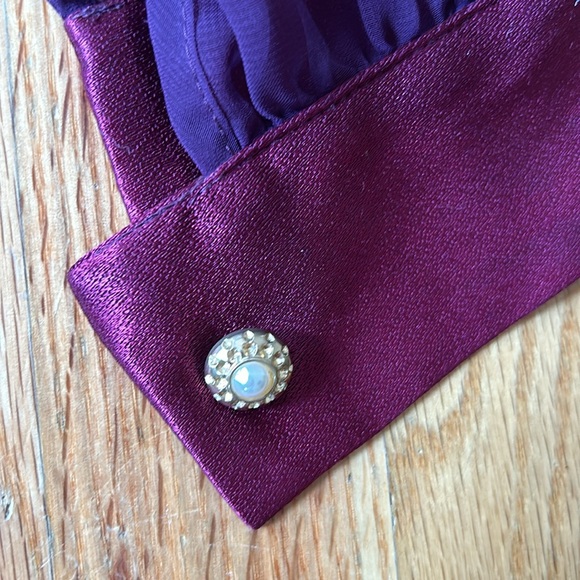 Vintage J.R Nites by Caliendo Women’s Purple Evening Jacket Sheer Sleeves - Picture 5 of 7